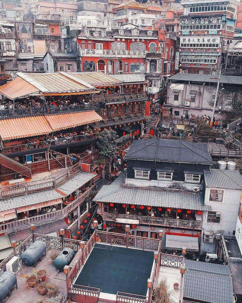 làng cổ jiufen- thu hút khách d lịch Đài Loan